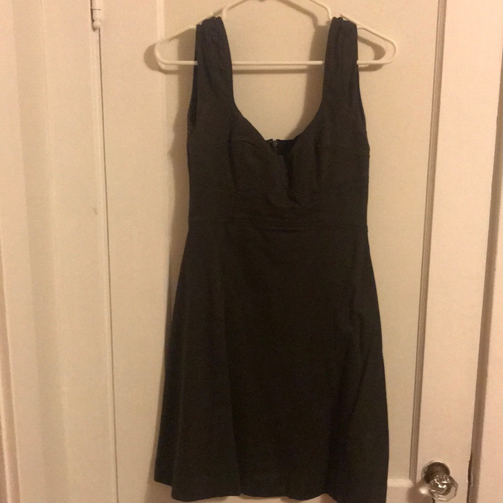 Olive green A-line ponte dress